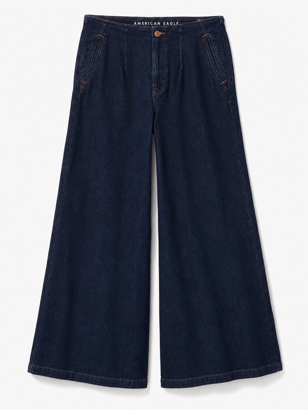 American Eagle Dreamy Drape Baggy A-Line Jeans 18 NWT Dark Wash
